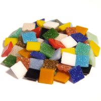 Joy Glas 10x10mm, harlekin mix, 200g